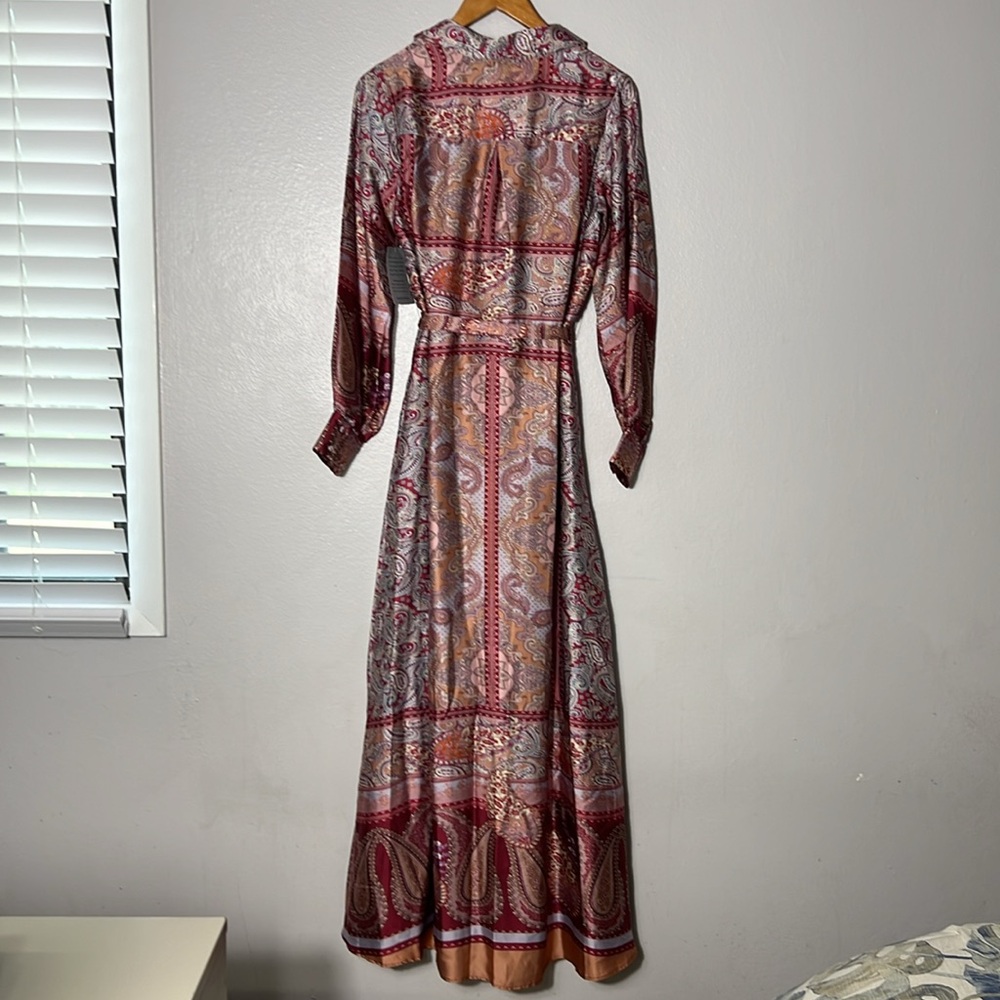 NWT BTFL-Life Long Sleeve Maxi Shirt Dress Sz S Beautiful - Picture 8 of 11